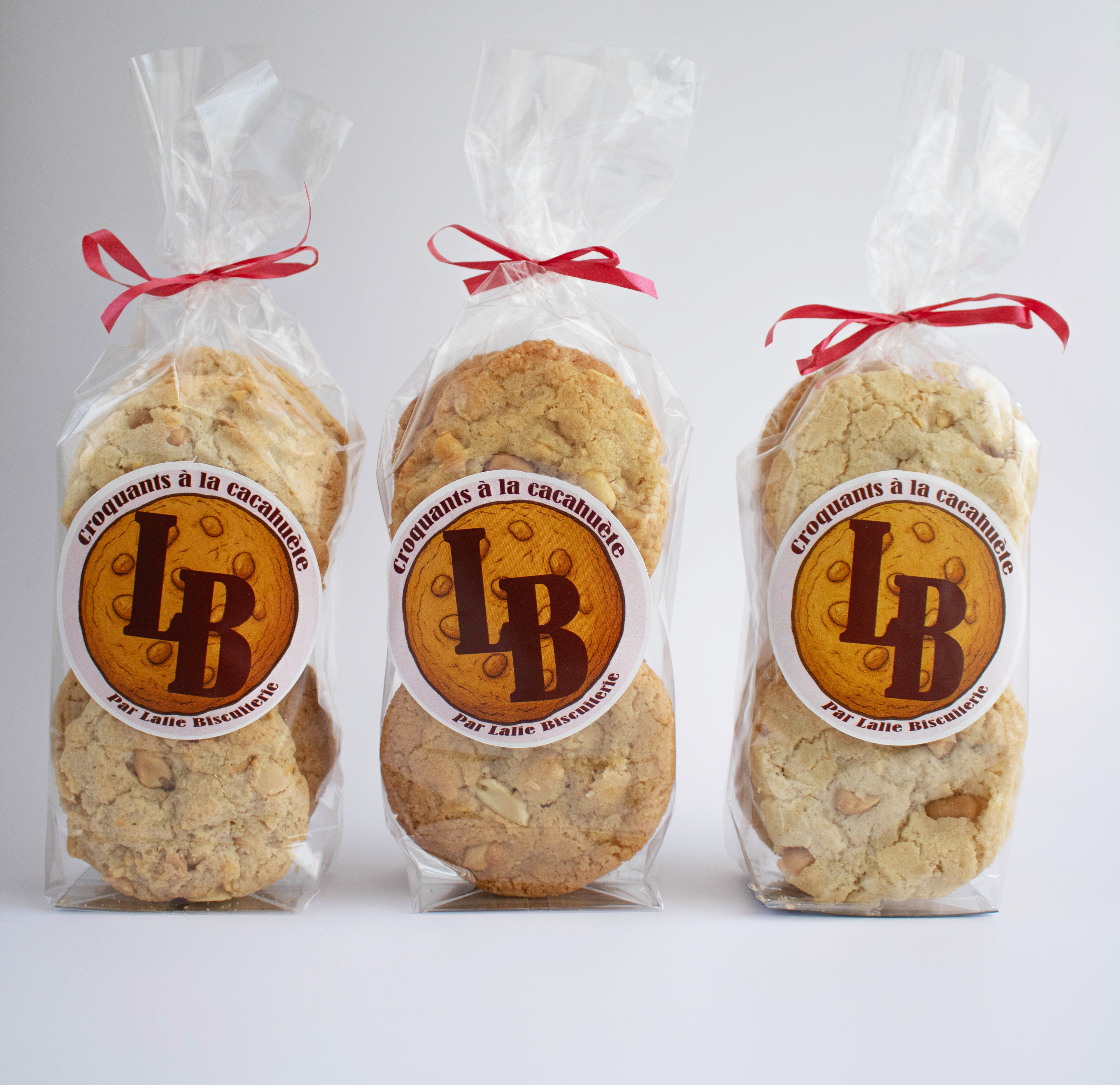 Lot de 3 paquets de croquants à la cacahuète